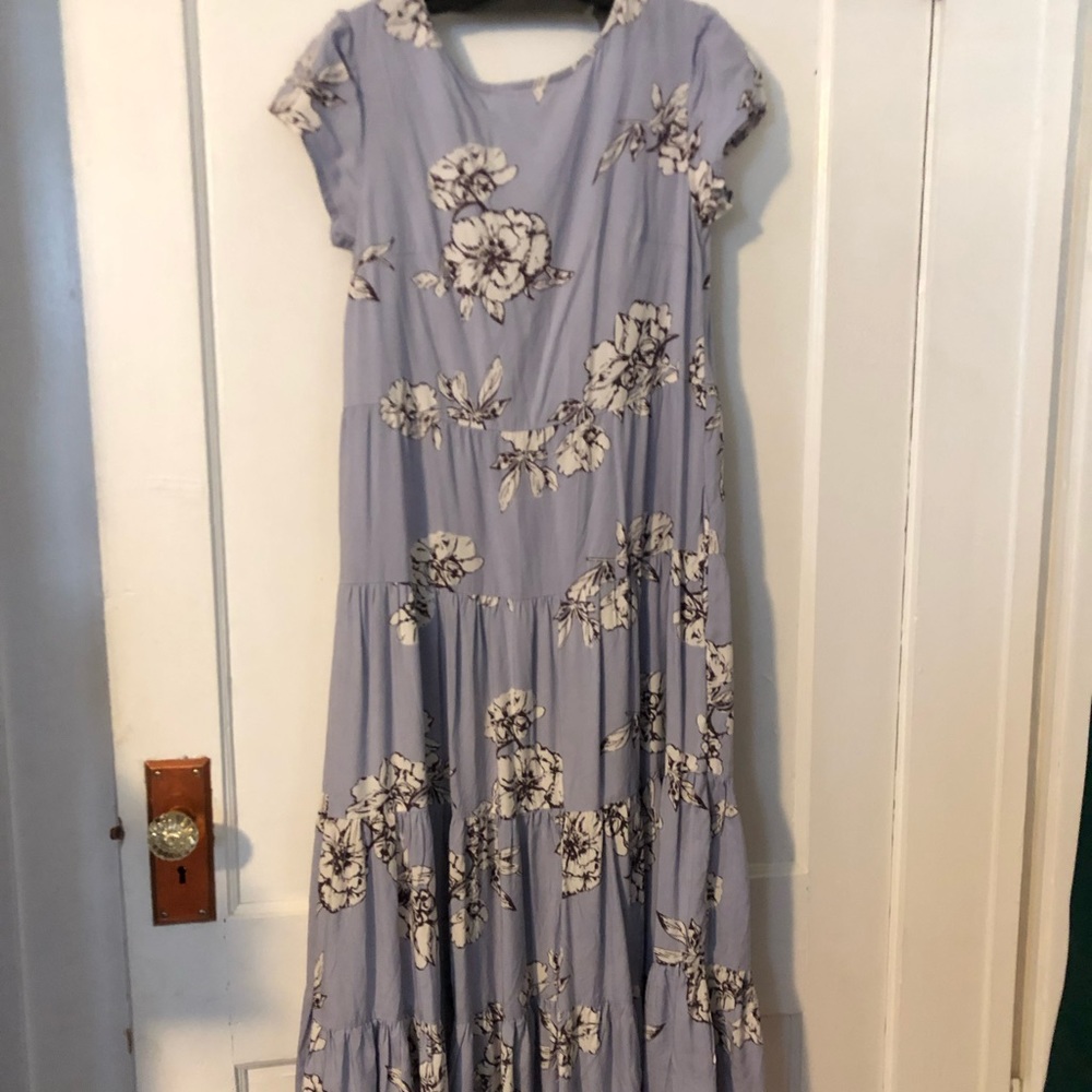 Free People Lavender Floral Backless Dress
